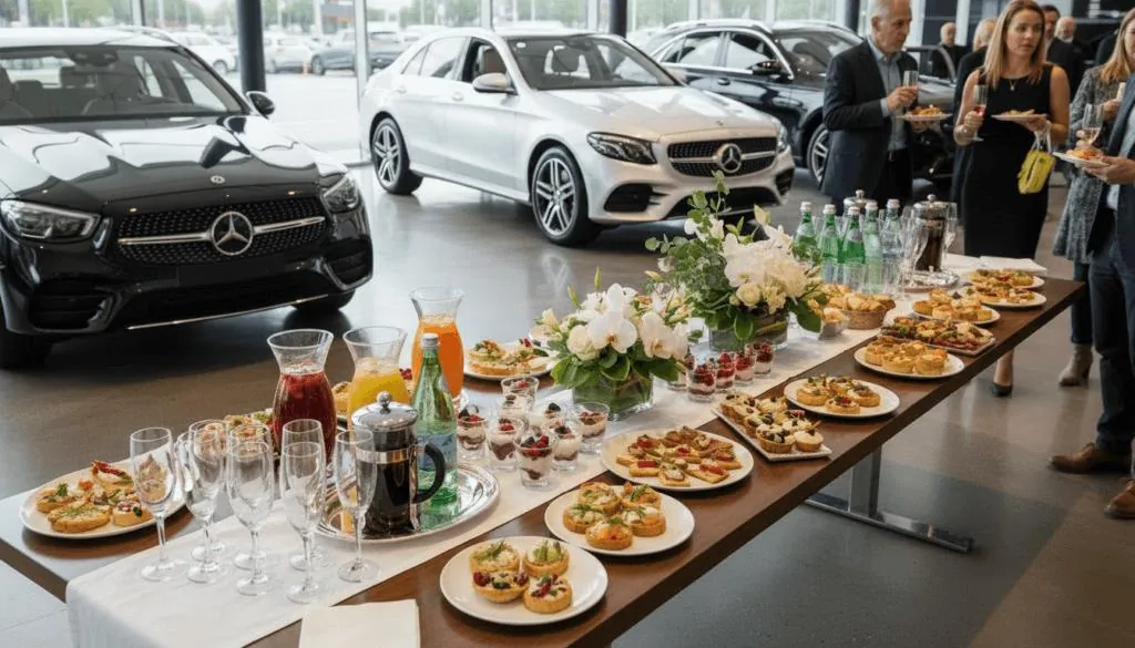 Elegantly arranged event table