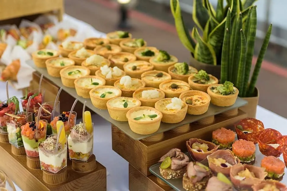 Artfully plated fresh food